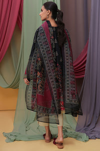2PC Digital Printed Texture Lawn With Rajo Net Dupata  U2782A