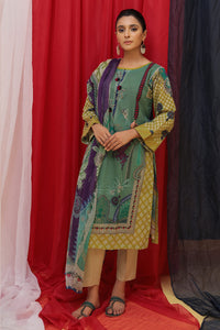 3PC Lawn Digital Print - Green U2789A