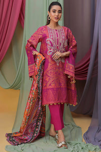 3 Piece -  Embroidered Jacquared Suit U2797