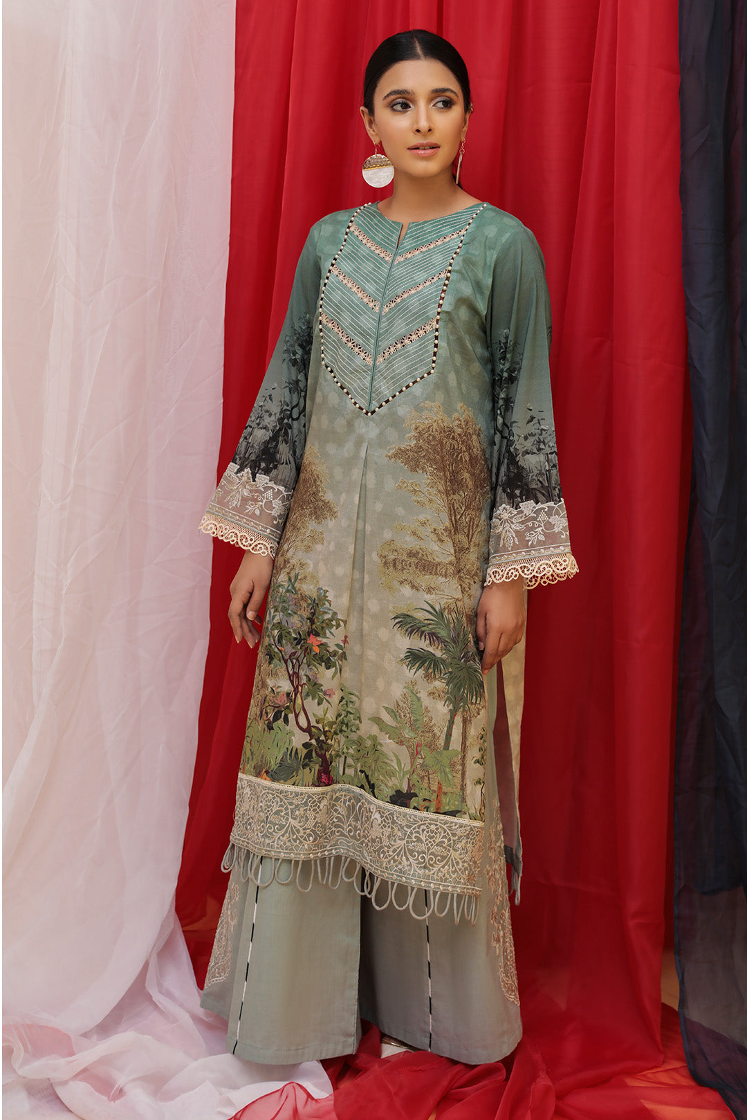 2 Piece - Embroidered Lawn Suit U2827A