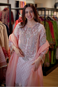 2 Piece - Embroidered Organza Suit L0296 (SO)