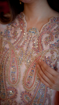 2 Piece - Embroidered Organza Suit L0296 (SO)